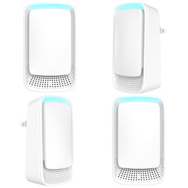 KLVEU Air Ionizer for Home Negative Ion Air Purifier Plug In Air Freshener Portable Filterless Air Cleaner for Home,Office Bedroom,Bathroom (4PCS)
