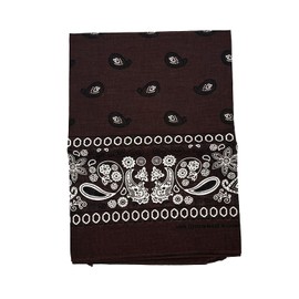 SoSun 22x22 Bandana, Face Mask, Square Scarf, Headwear, Multipacks Made From 100% Cotton (3, Dark Brown, Khaki, Teal, 22 X 22 Inches)