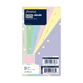 Filofax Ruled Paper Refill Pack - Pastel Colours