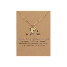 AILUOR Clavicle Chain, Fashion Gold Sun Chain Sunshine Pendant Necklace with Message Card Friendship Dainty Gold Butterfly Choker Jewellery, Metal