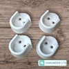 Pack of 4 White Rail End Supports for Oval Wardrobe