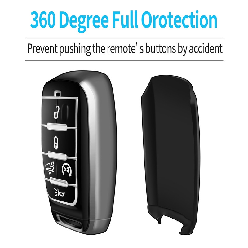 Tukellen for Dodge Key Fob Cover Soft TPU Full Protection