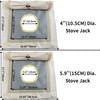 DANCHEL OUTDOOR Canvas Stove Jack with Flap for Dia. 5.85"