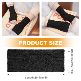 Fingerless gloves Women's Winter Knit Fingerless Gloves - Warm Crochet Hand Mittens with Thumbhole, Soft Arm Warmers for Women (Fingerless Gloves Women, Gloves Winter)