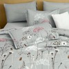 Yiran Grey Floral Comforter Set Queen Size, 7 Piece Spring