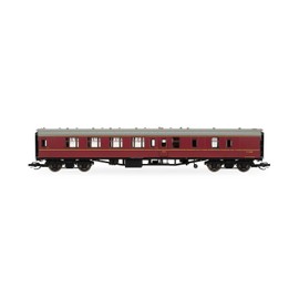 TT:120 Hornby Coach Car - TT4002A BR Mk1 Brake Second E34743 - Era 5 Train Toy, TT Gauge Carriage for Train Set, Rolling Stock Models for Adults - 1:120 Scale Model Gift