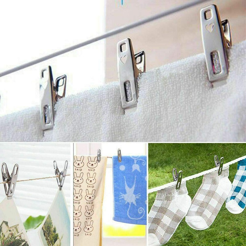 OZSTOCK® Stainless Steel Clothes Pegs Hanging Pins Clips Laundry Metal
