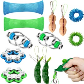 DGMI Anti-Stress Toy Set of 12 Fidget Toys, ADHD Toy, Fidget Spinner Toy, Fidget Toys, Adults, Anti-Anxiety Gifts, Anti-Stress for Children and Adults