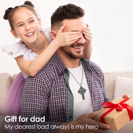 Swordgod Celtic Knot Cross Necklace for Men Women 925 Sterling Silver Celtic Cross Pendant Necklace Irish Cross Necklace Scottish Cross Necklace Fathers Day Valentine Day Birthday Anniversary Christmas