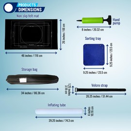 Gourbette Tapete de Rompecabezas Enrollable con líneas de guía fácil de Instalar. 24 x 46 Pulgadas. hasta 1500 Piezas de tapete para Rompecabezas Stow and go, Viene en una Hermosa Caja Colorida
