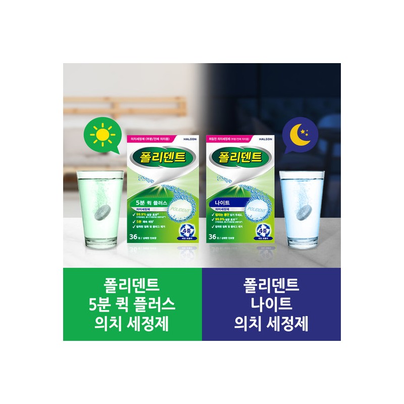 Polident 5-Minute Quick Denture Cleanser 36 Tablets x 4 Boxes