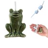 Ceramic Green Frog Light Pull with Cord & Connector -