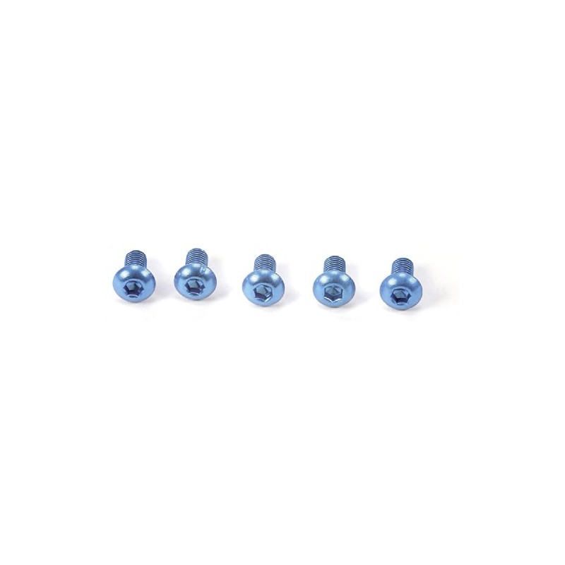 Tamiya HOP-UP OPTIONS OP-765 3x6 Hex Button Head Screws, Blue,