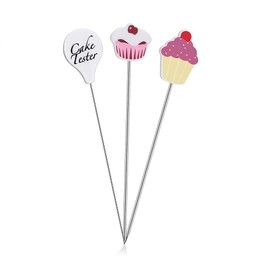Cake Tester,3 PCS Stainless Steel Cake Skewers Cake Testing Needles Cake Probe Cake Pin Needle Sticks for Cupcake Bread Muffin Baking Supplies Kitchen Bakery Tools