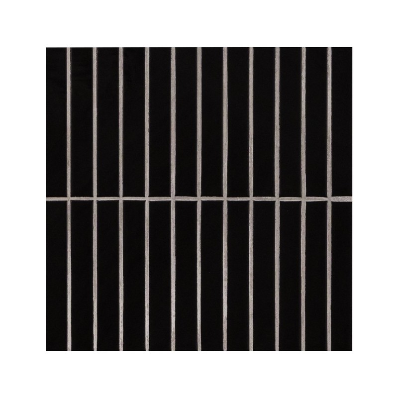 MSI Black Matte Stack Pattern Matte Porcelain Tile for Kitchen