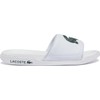Lacoste Men's Serve Slide Dual Sandal Slipper, WHT/DK GRN, 11