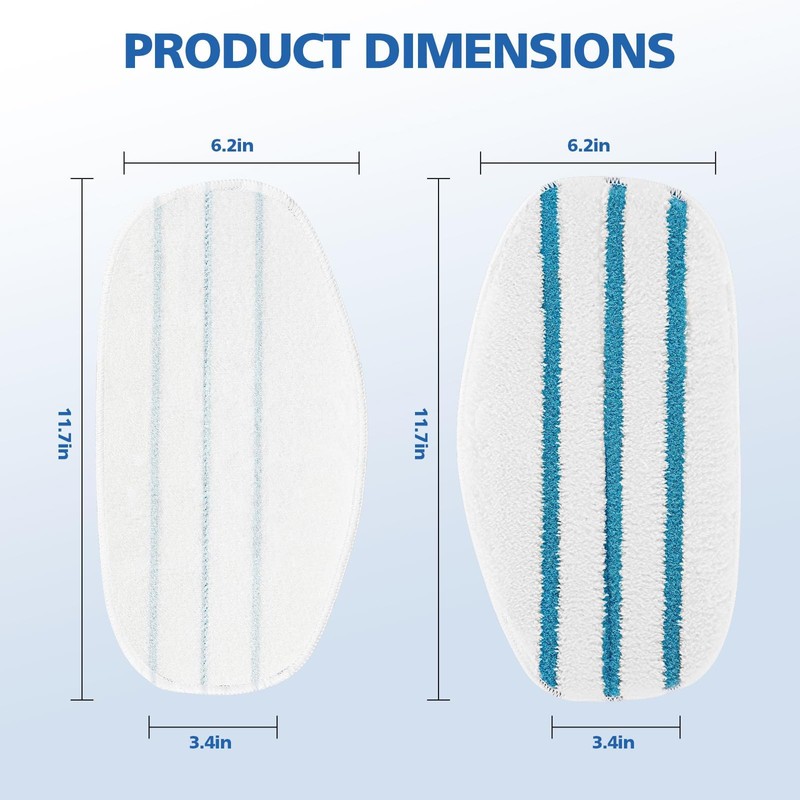 LINNIW 6 Pack Replacement Steam Mop Pads Compatible for PurSteam