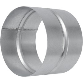 HVAC OV Galvanized Metal Duct Connector - 4 Inch Fit - Round Ventilation Pipe Coupling and Extension - Available in Different Sizes to Suit