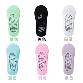 Pilates Socks [Cross-border Hot Sale] Professional Non-slip Yoga Socks for Women - Dance Sports Indoor Fitness Size/Blue [Round Head Double Cross Belt] 20ea