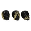 Set Of 3 Gothic Black See Hear Speak No Evil