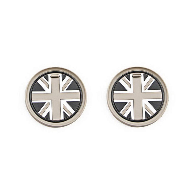 iJDMTOY Black/Grey 73mm Union Jack UK Flag Style Silicone Insert
