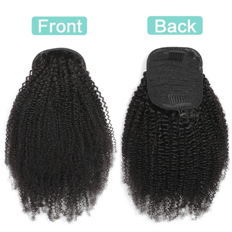 Afro Kinky Curly Drawstring Ponytail 4C for Black Women Afro