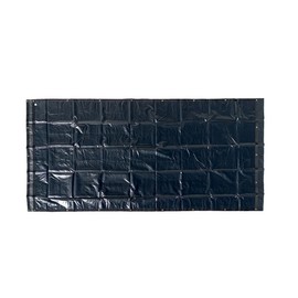 Mytee Products 7' x 15' Black Asphalt Vinyl Dump Truck Tarp with Double Pocket & Grommets - 18Oz Vinyl Waterproof Dump Trailer Tarp to Prevent Load Spillage During Transportation