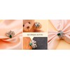 Uloveido Big Bow Bow Bypass Wrap Ring for Women Green
