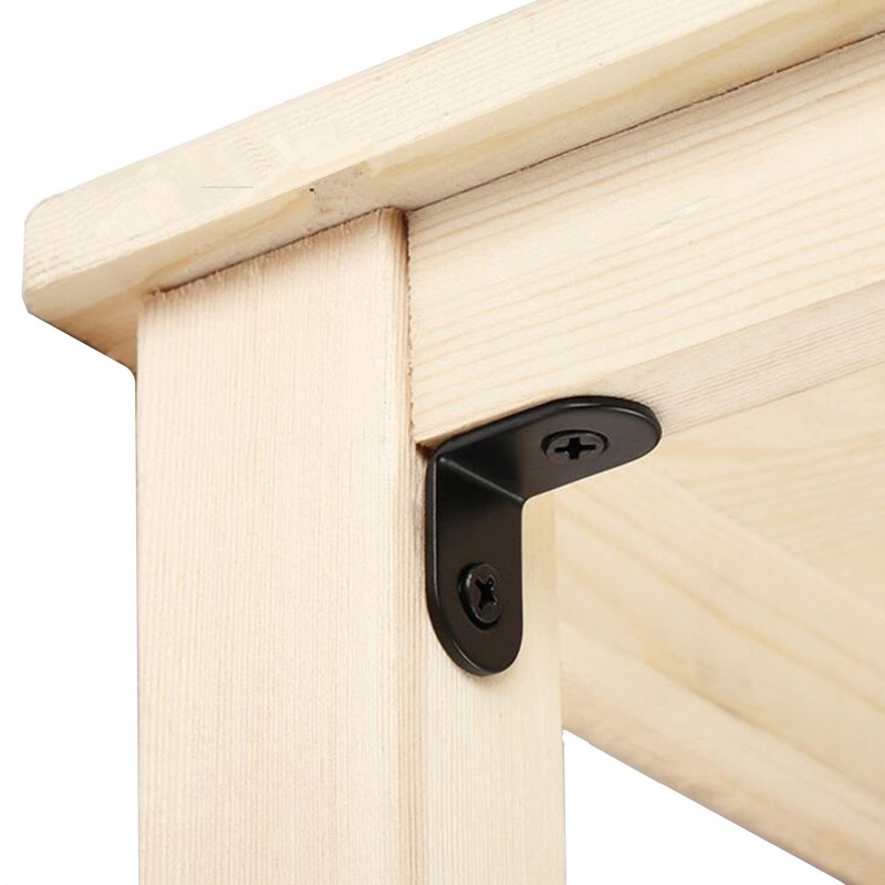 60 Packs Black L Bracket 25 x 25mm Corner Braces,YMAISS