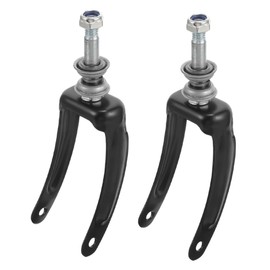 FOMIYES 2pcs Wheelchair Front Fork Accessories Wheelchair Part Wheelchair Supplies Bracket for Wheelchair Wheel Bracket Wheelchair Accessory Drive Wheelchair Replacement Parts Black Metal