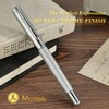 MCNTEIK Silver Rollerball Pen, Stunning Luxury Pen with Mesh Texture