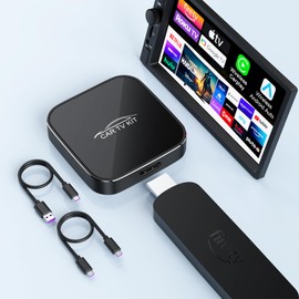 Car TV Mate Max with Wireless CarPlay and Android Auto Adapter, Fire TV Stick Converter for Car, 3 in 1 HD HDMl Multimedia Adapter Cast Video/Game to Cars for Wired CarPlay and Most Streaming Devices