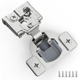 20 Pack 1/2" Overlay 3D Soft Close Hinges for Face Frame Kitchen Cabinet, 3 Way Adjust, Self Closing Concealed Cabinet Hinges-105 Degree