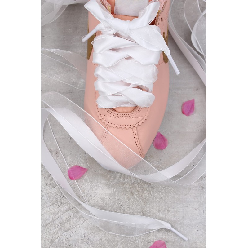 Teeoff Satin Ribbon Shoelaces Double Layer Flat Shoe Laces for