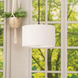 MiniSun | Small Modern White Fabric Drum Light Shade | Lamp Shades, Home Décor & Improvement Essential