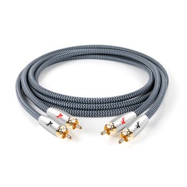 Impeto 2RCA Cable, 2RCA to 2RCA "Male to Male" RCA Audio Cable for Home Theater, HDTV, Amplifier, Hi-Fi System, 1M