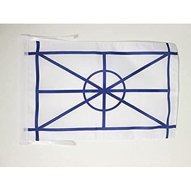 AZ FLAG AROMANIANS FLAG 18'' x 12'' cords - MACEDO-ROMANIANS SMALL FLAGS 30 x 45cm - BANNER 18x12 in