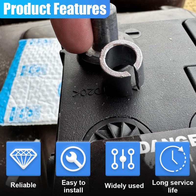 2PCS Car Battery Post Terminal Shims, Automotive Battery Terminal Converter
