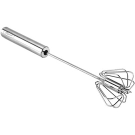 U Chef Batidor Manual, Batidor de Huevo, Batidor de Acero Inoxidable, Batidora Giratoria a Mano, Espumador de Leche, Agitador de Mano para Mezclar, Batir y Remover (12 pulgadas)