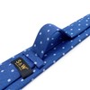 S&W SHLAX&WING Men's Necktie Dotty Tie Blue Dots Azure Formal