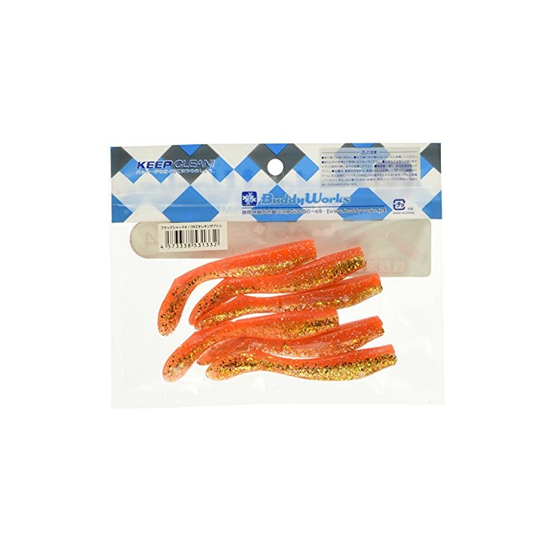 BuddyWorks Worm Flag Shad 4" 7.5g Orekinzabuton OKZ Lure