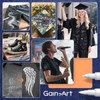 Gain-Art White Fabric Marker for Dark Clothes - Wash-Resistant, No