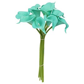 Angel Isabella, LLC 20pc Set of Keepsake Artificial Real Touch Calla Lily with Small Bloom Perfect for Making Bouquet, Boutonniere,Corsage (Spa)