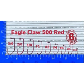 Eagle Claw 500 Red Wire Jig Hooks 100 Pack -Works Great with Do It Molds (#4)