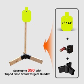 Highwild Target Stand System AR500 Steel Target Complete Kit -7" x 12" x 3/8" Silhouette with 2x4 Stand Mount Kit