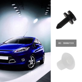 Be In Your Mind 30 x 3B0867333 Car Door Trim Clips Fixing Boot Trim Holder with Grommet Compatible with VW Transporter T5 Plastic