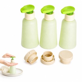Boccette Da Viaggio 100 Ml, 3 Pezzi Dispenser Da Viaggio Con Erogatore A Pompa E Tappo Flip, Flaconi Da Viaggio Ricaricabili Per Articoli Da Toeletta, Antiperdita Per Shampoo, Bagnoschiuma E Cosmetici