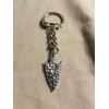Small arrowhead keychain silver