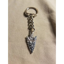 Small arrowhead keychain silver