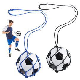 Fyntave 2 Pcs Football Kick Trainer Bags Solo Soccer Kick Trainer Practice Equipment Training Aid Soccer Return Trainers Net Ball Training Equipment Fits Ball Size 3, 4, 5